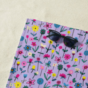 Sehr Peri Floral Meadow Strandtuch