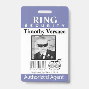 Sehr Perri Ring Bearer Security Abzeichen Ausweis