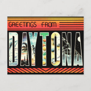 Sehr Retro Daytona Beach Florida Postkarte