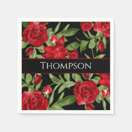 Sehr schön Rot und Schwarz mit Red Trial Custom Serviette