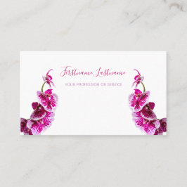 Sehr schöne violette orchid Blume auf Weiß! Visitenkarte