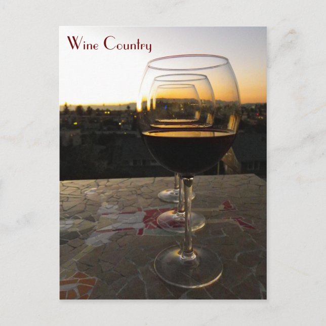 Sehr schöne Weinkarte! Postkarte (Vorderseite)