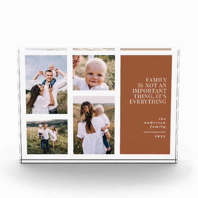 Sehr schöne Zeit elegante Terracotta Multi Foto (Vorderseite)