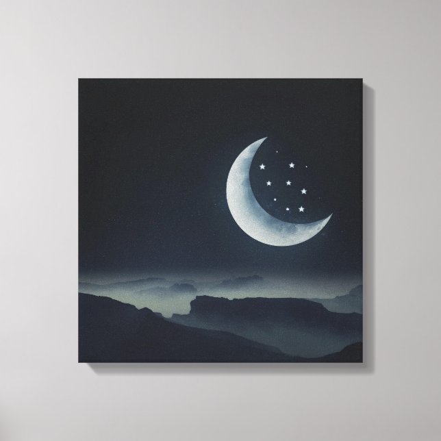 Sehr schöner Mond | Zazzle_Growshop. Leinwanddruck (Vorderseite)