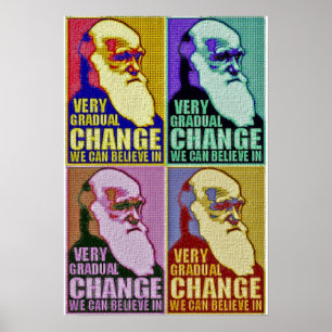 Sehr schrittweise Veränderung (Darwin/Obama) Poster