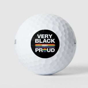 Sehr schwarz Sehr stolz Schwarzer schwuler Stolz L Golfball