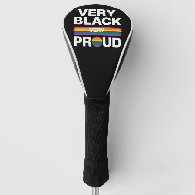 Sehr schwarzer, sehr stolzer LGBT-Gay Pride Golf Headcover (Vorderseite)