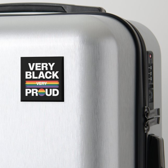 Sehr schwarzer, sehr stolzer LGBT-Gay Pride Magnet (In Situ (Gepäck))