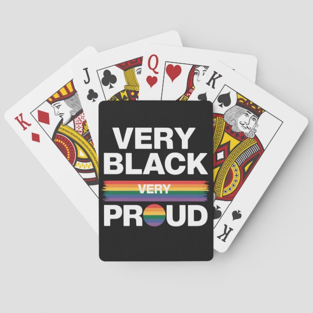 Sehr schwarzer, sehr stolzer LGBT-Gay Pride Spielkarten (Rückseite)