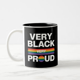 Sehr schwarzer, sehr stolzer LGBT-Gay Pride Zweifarbige Tasse