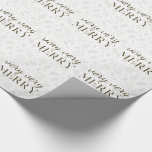 Sehr sehr fröhliche rustikale Botanik mit Typograf Geschenkpapier