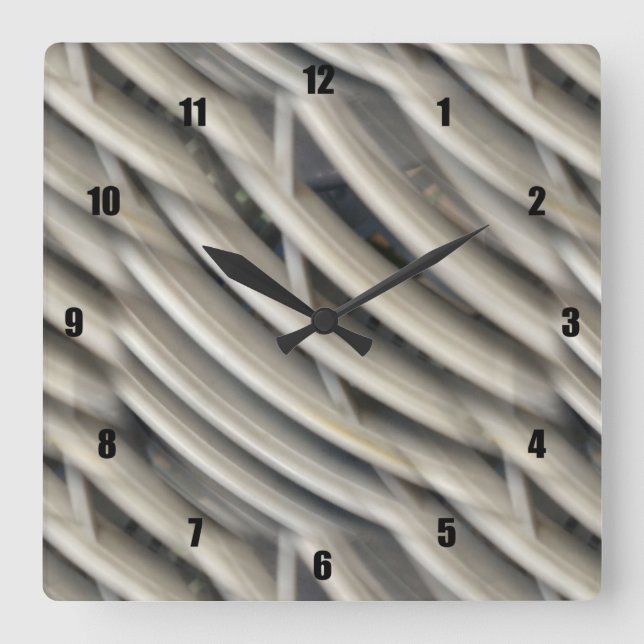 Sehr Spaß und ungewöhnlicher Grill Quadratische Wanduhr (Vorderseite)
