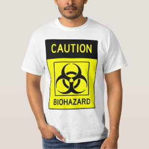Sehr Spaß Vorsicht BIOGEFÄHRDUNG T - Shirt signier