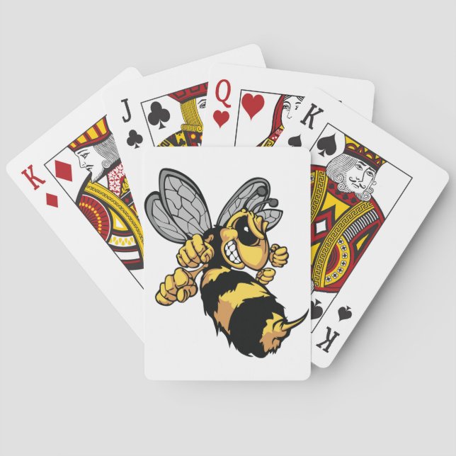 Sehr verärgerte Bienen-Spielkarten Spielkarten (Rückseite)