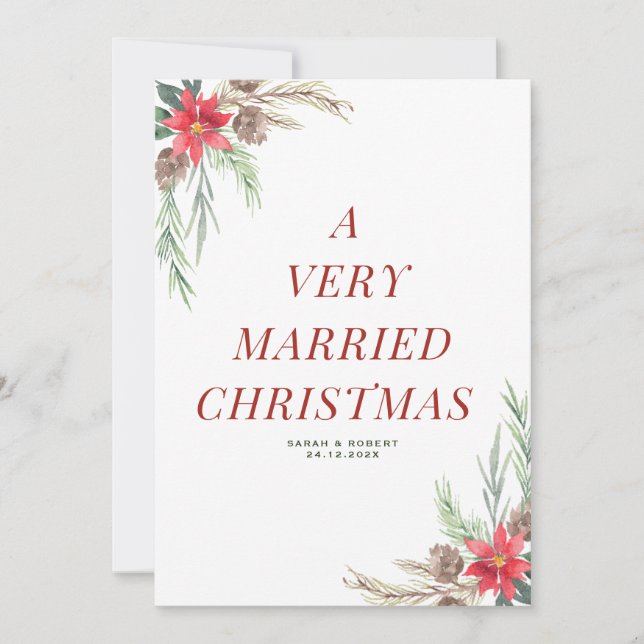 Sehr verheiratete Hochzeitsankündigung Karte (Vorderseite)