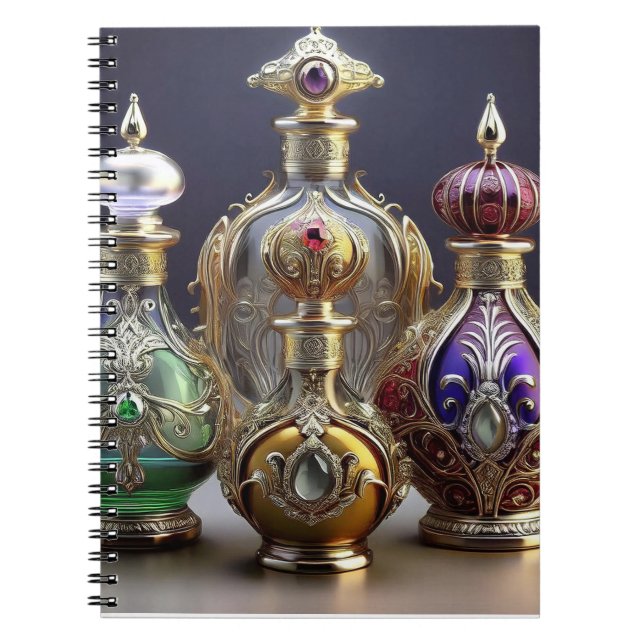 Sehr Verzierte Barockflaschen Notizblock (Vorderseite)