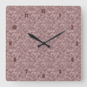 Sehr viel Spaß und ungewöhnlich rosa Paisley Quadratische Wanduhr