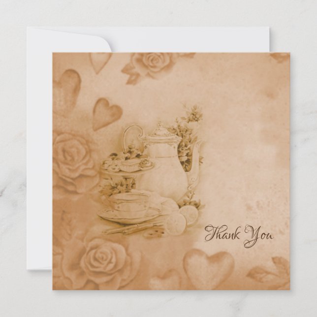 Sehr Vintag, alter Stil danke Karte (Vorderseite)