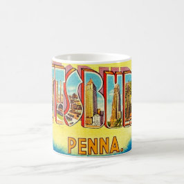 Sehr Vintage Pittsburgh-Gruß Kaffeetasse