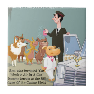 Sehr wohlhabender Hund Funny Fliese