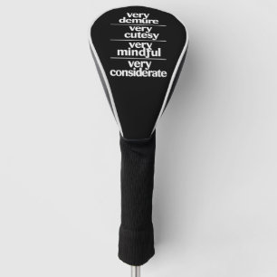 Sehr Zurückhaltend Sehr Niedlich Sehr Rücksichtsvo Golf Headcover