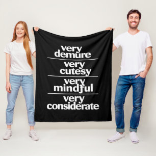 Sehr Zurückhaltend Sehr Süßlich Sehr Rücksichtig Z Fleecedecke