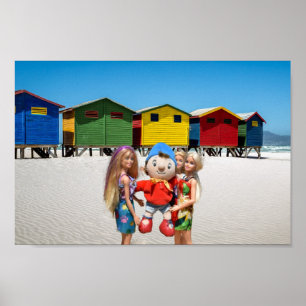 Seht mal, wen wir am Strand aufgelesen haben. Poster