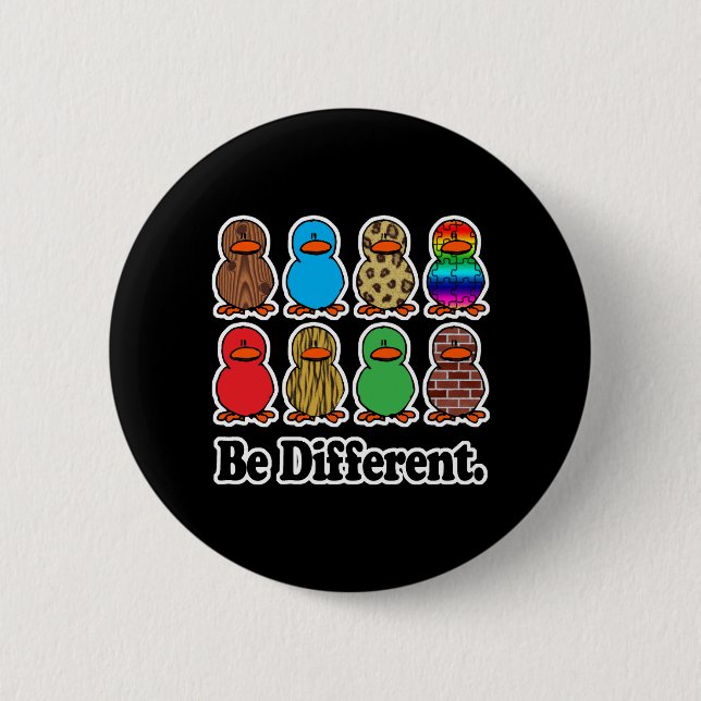 Sei anders Enten Button (Vorderseite)