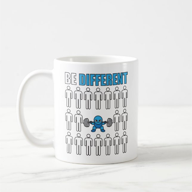 Sei anders - Kawaii Anime Bodybuilding Workout Kaffeetasse (Links)