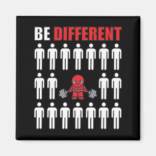 Sei anders - Kawaii Anime Bodybuilding Workout Magnet