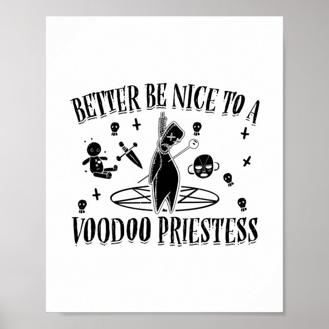Sei besser nett zu einer Voodoo-Priesterin - Gesch Poster (Vorne)