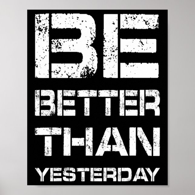 Sei besser Workout Fitnessstudio Motivation Gewich Poster (Vorne)