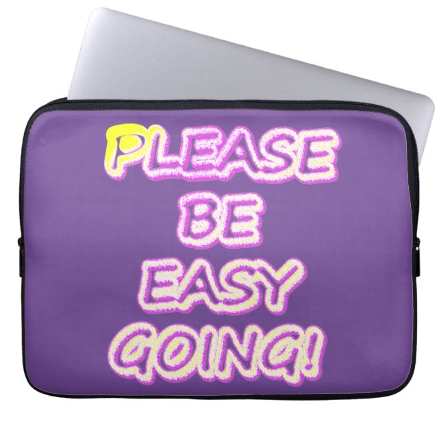 "Sei bitte einfach zu gehen!" Niedliches Design. J Laptopschutzhülle (Vorderseite)