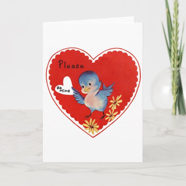 Sei bitte meins zum Valentinstag Feiertagskarte (Vorderseite)