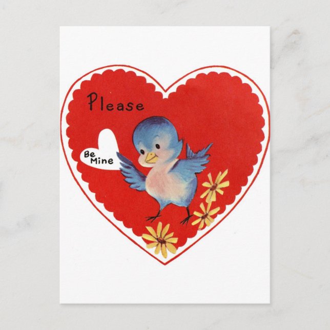 Sei bitte meins zum Valentinstag Feiertagspostkarte (Vorderseite)