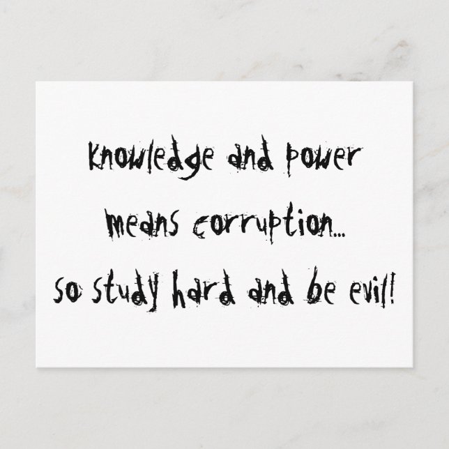 Sei böse postkarte (Vorderseite)