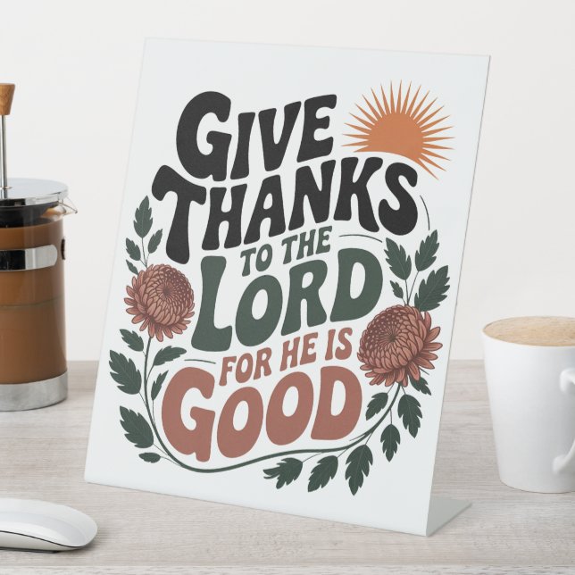 Sei Dankbar - Christlich Sockelschild (In Situ)