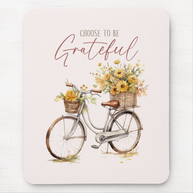Sei dankbar - Fahrrad & Rustikale Stürze Mousepad (Vorne)