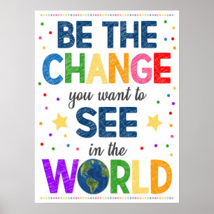 Sei das Change Rainbow Poster