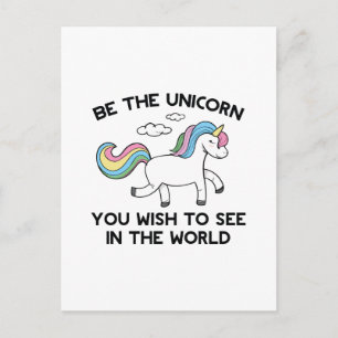 Sei das Einhorn Postkarte
