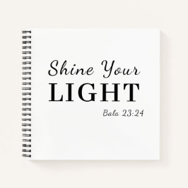 Sei das Licht Christliches Schrift Design Notizbuch