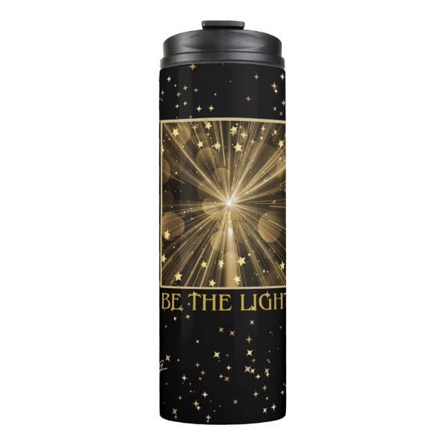 Sei das Licht, glänze, um anderen zu helfen Thermosbecher (Vorderseite)