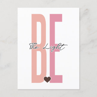Sei das Licht, glaube an Gott, vertraue Jesus, Res Postkarte