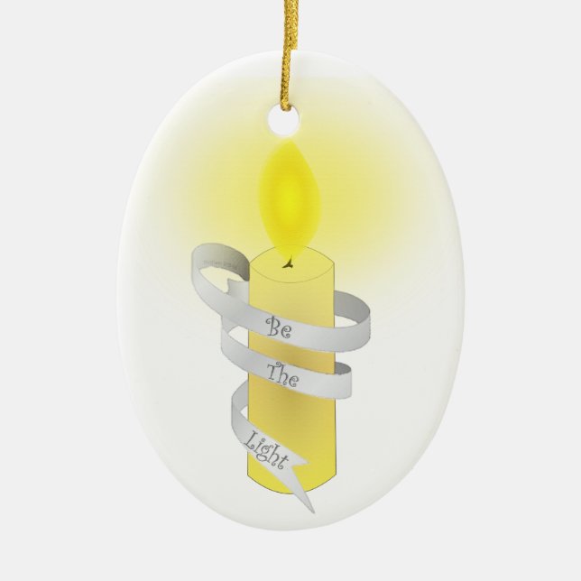 Sei das Licht Keramik Ornament (Vorne)