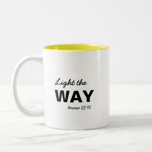 Sei das Licht Matthäus 5:14 Christliches Zwei-Ton- Zweifarbige Tasse