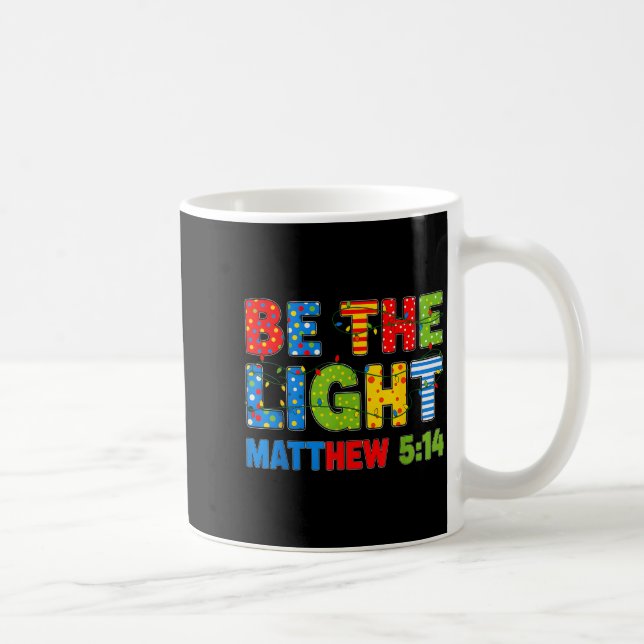 Sei das Licht Matthäus 5 14  Kaffeetasse (Rechts)