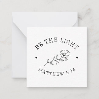 Sei das Licht | Matthew 5:14 Bibelverse Mitteilungskarte