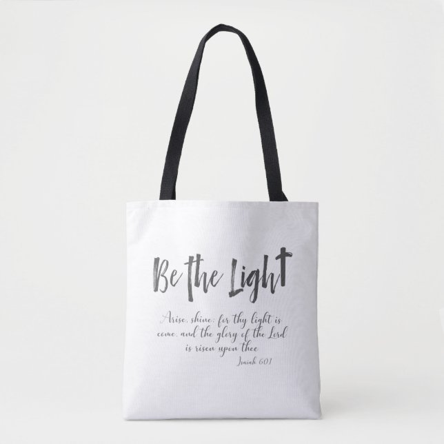 Sei das Licht mit der KJV Bible Verse Tasche (Vorderseite)