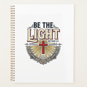 Sei das Licht Vintage Christliches T-Shirt Design_ Planer