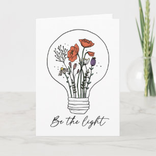 Sei das Licht Vintage Wildblume Karte